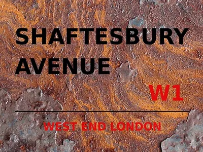 Produktbild von vianmo Holzschild 30x40 cm London West End Shaftesbury Avenue W1