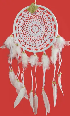 Produktbild von Traumfänger Dreamcatcher gehäkelt 60 cm lang
