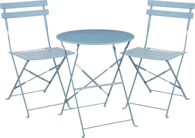 Produktbild von Mica Decorations Laurence Bistro-Set – 3er Set – Metall – Hellblau