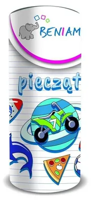 Zdjęcie produktu dla Pieczątki drewniane dla chłopców z tuszem 12 sztuk