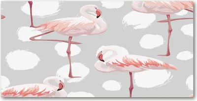 Produktbild von Tulup® Leinwandbild -100x50 cm - Wandkunst - Drucke auf Leinwand - Leinwanddruck  - Tiere - Rosa - Flamingos