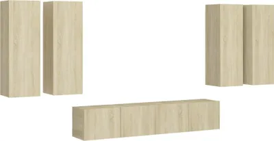 Produktbild von vidaXL 6-tlg. TV-Schrank-Set Sonoma-Eiche Holzwerkstoff
