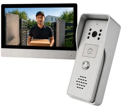 Obrázok produktu pre Verk 27802 Videovrátnik s LCD monitorom, WiFi, IR nočné videnie, strieborný