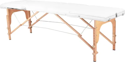 Image de Divan de massage pliant KOMFORT 3 en bois - blanc