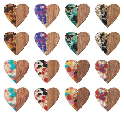 Image de Charms Géométriques en Bois pour Fabrication de Bijoux
