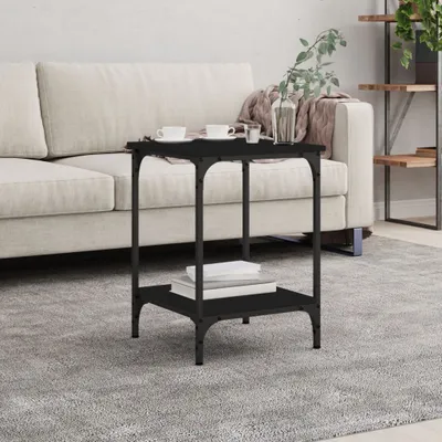 Produktbild von "Rabatt" Couchtisch modern - Wohnzimmertisch - Einfache Montage - Schwarz 40x40x55 cm Holzwerkstoff - Kaffeetisch CC22798