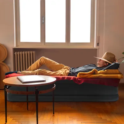 Produktbild von XMTECH Luftmatratze 203x152x46 cm, Doppelbett mit elektrischer Luftpumpe & Tragetasche