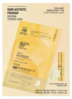Produktbild von VT Cosmetics - Vita-Light Reedle Shot 100 2Step Hydrogelmaske, 4 Blatt