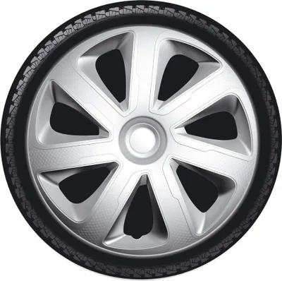Produktbild von 13" Zoll Radkappen Silber/Carbon Radzierblenden Radblenden 13 LIVORNO CARBON ARGO
