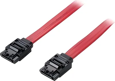 Produktbild von Equip Flachkabel SATA 6Gbps 0.50m m. Metallclip gewinkelt Polybeutel