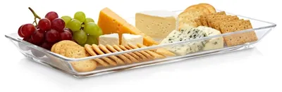 Image de Plat de service rectangulaire en verre, 30 x 14 x 2 cm