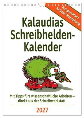 Produktbild von Kalaudias Schreibhelden-Kalender (Wandkalender 2027 DIN A4 hoch), CALVENDO Monatskalender