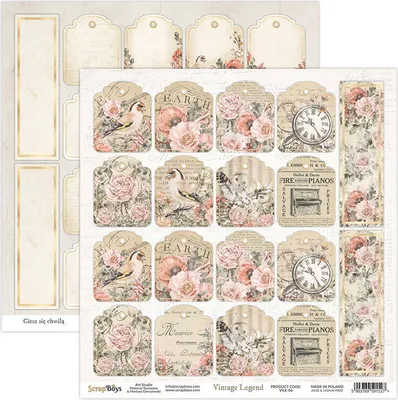 Image de Papier pour scrapbooking 30x30 - Scrapboys - Vintage Legend 06