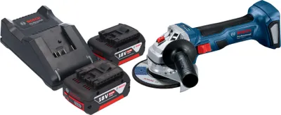 Image de Bosch GWS 18V-7 Professional Meuleuse angulaire sans fil 18 V 115 mm Brushless + 2x batterie 5,0 Ah + chargeur