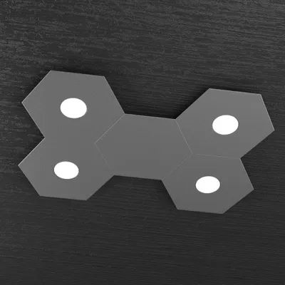 Obrázek produktu pro Moderní stropní světlo 5 modulů Hexagon Metal Anthracite Grey 4 světla Led 12X4W