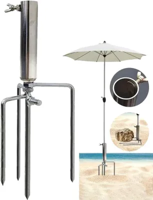 Immagine prodotto di Supporto per ombrellone, spiaggia, metallo, picchetto per ombrellone, paletto da terra
