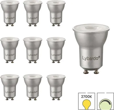 Produktbild von 10er-Set Lybardo LED-Strahler GU10 | MR11 - GU11-Strahler 35 mm | 3,5 Watt dimmbar | 2700K warmweiß