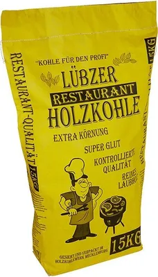 Obrázok produktu pre Favorit Lübzer Reštauračné uhlie, grilovacie uhlie, gastro uhlie 15 kg. Vrece