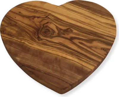 Produktbild von Servierbrett "Herz" L 21 cm Schneidebrett aus Olivenholz