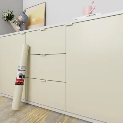 Selbstklebende Möbelfolie Beige 40x500 cm abnehmbar