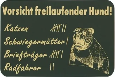 Produktbild von Witziges Warnschild - Vorsicht freilaufender Hund - 308165- 15cm x 10cm