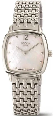 Productafbeelding van Boccia 3353-01 dameshorloge, titanium, met saffierglas