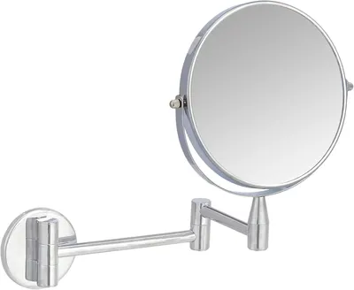 Productafbeelding van Make-upspiegel voor wandmontage, rond, vergroting 1x/5x, 32,5 x 25,4 cm (l x b), verchroomd