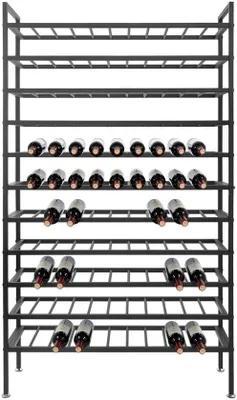 Zdjęcie produktu dla Stojak na wino metalowy – 11 poziomów, pojemność 121 butelek