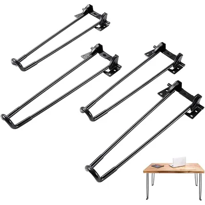 Produktbild von Tischbeine, Klappbares Tischbein 4 Stück 42 cm Höhe Klappbares Haarnadel-Tischbein Heavy Duty Einfache Installation Klappbares Couchtischbein
