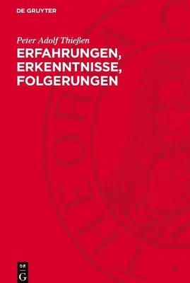 Produktbild von Erfahrungen, Erkenntnisse, Folgerungen