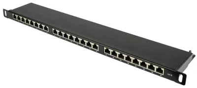 Produktbild von Good Connections Patchpanel 19' 24Port 0,5HE CAT6 STP schwarz