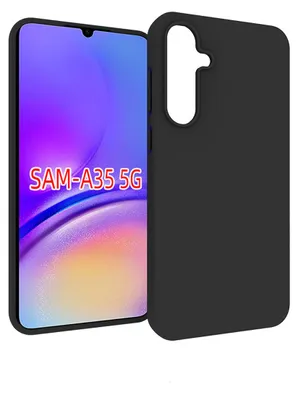 Produktbild von MobyDefend Hülle für Samsung Galaxy A35 - Dünne matte schwarze TPU Schutzhülle