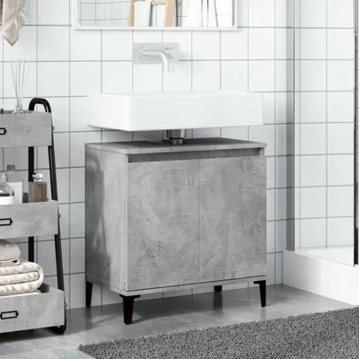 Produktbild von "2026 Aktion"Waschbeckenunterschrank Modernes Design - Badezimmerschrank Badmöbel - Betongrau 58x33x60 cm Holzwerkstoff DEMöbel 4883016
