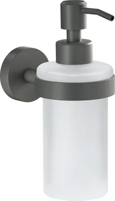 Produktbild von tesa MOON GREY Seifenspender, matt grau, bohrfrei, inkl. Klebelösung