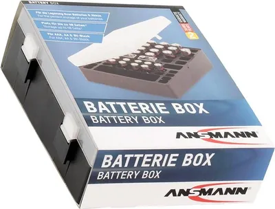 Produktbild von Ansmann Akku und Batterien Aufbewahrungs-Box für bis zu 24x AA, 16x AAA, 4x 9V