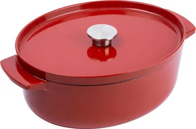 Produktbild von KitchenAid CC006063-001, 5,6 l, Rot, Eisenguss, Keramik, Elektro, Gas, Halogen, Induktion, Versiegelte Platte, Rot, Eisenguss
