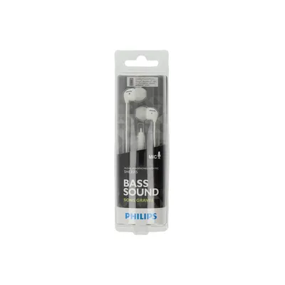 Produktbild von Philips InEar-Headset SHE3515WT/00, Kabelgebunden, 12 - 23500 Hz, Anrufe/Musik, 13,4 g, Kopfhörer, Weiß
