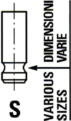 Produktbild von IPSA VL112900 Einlassventil für CHEVROLET SPARK (M300) Ø35,7mm-Teller Ø5,5mm-Schaft