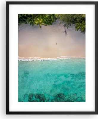 Produktbild von Gerahmtes Poster - Schwarzer Rahmen - Strand Tropen Rand - 40x50 cm - Wand Bild - Wanddeko - Wandbilder - Kunstposter - Wandposter - Bilderrahmen - Bilder - Kunstdruck - P2BPA40x50-5000