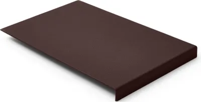 Produktbild von Mauspad Echtes Leder Dunkel Braun cm 20x32 - Mousepad Struktur aus Stahl mit Kantenschutz - Hergestellt in Italien
