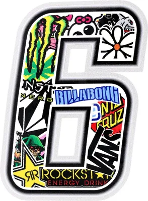 Image de Autocollant - Autocollant Numéro de début "6"