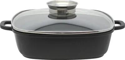 Produktbild von Servierpfanne eckig 28cm Aromaknopf