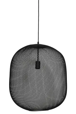 Productafbeelding van Light & Living - Hanglamp Reilley - Zwart - Ø50cm - Hanglamp - Lamp voor eettafel - Lamp voor woonkamer - Lamp voor slaapkamer - Woonkamer