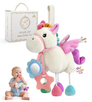 Produktbild von Baby Spielzeug Pferdchen zum Aufhängen mit Rassel, Beißring & Spiegel