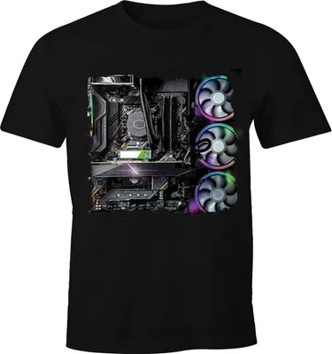 Produktbild von Herren T-Shirt Gaming Computer-Nerd Geschenk Informatiker Gamer Zocker Fun-Shirt lustig Moonworks® schwarz XL