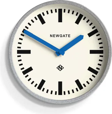 Immagine prodotto di Newgate Luggage - Orologio da parete - Versione zincata con lancette blu