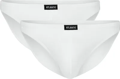 Produktbild von Atlantic Herren Slipy Mini Set - Bequeme Unterwäsche aus Pima-Baumwolle und Modal, Atmungsaktiv, 2er Pack, Weiß | Grau | Schwarz, Größe M M