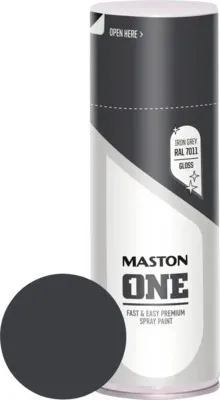 Produktbild von Sprühlack Maston ONE glänzend RAL 7011 eisengrau 400 ml