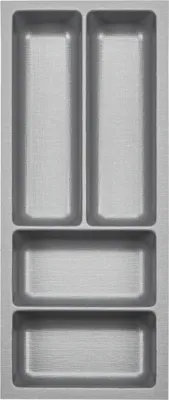 Produktbild von ORGA-BOX III Besteckeinsätze Tiefe 473 mm, Höhe 50,5 mm silbergrau Schubladeneinsätze Breite 191 mm für Schubladen 300 mm Canvas-Struktur