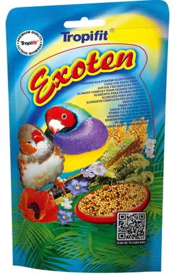 Productafbeelding van Vogelfvoer Tropifit Exoten – Voeding voor exotische vogels, doypack van 250 gram